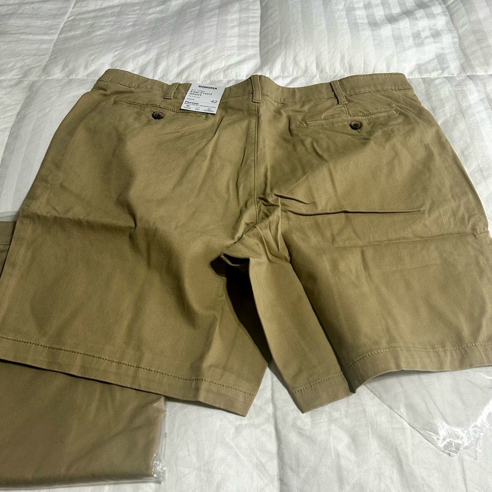 NEW 2 - Men's Sonoma Goods For Life 9” Inseam Flexwear Flat Front Shorts Size 42 - Picture 2 of 6